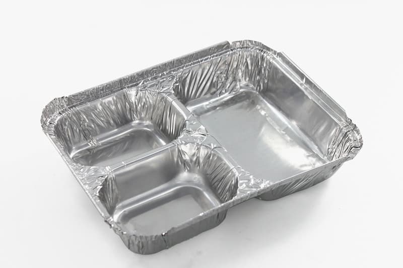 RFE223 rectangle aluminum foil picnic 3 sections container